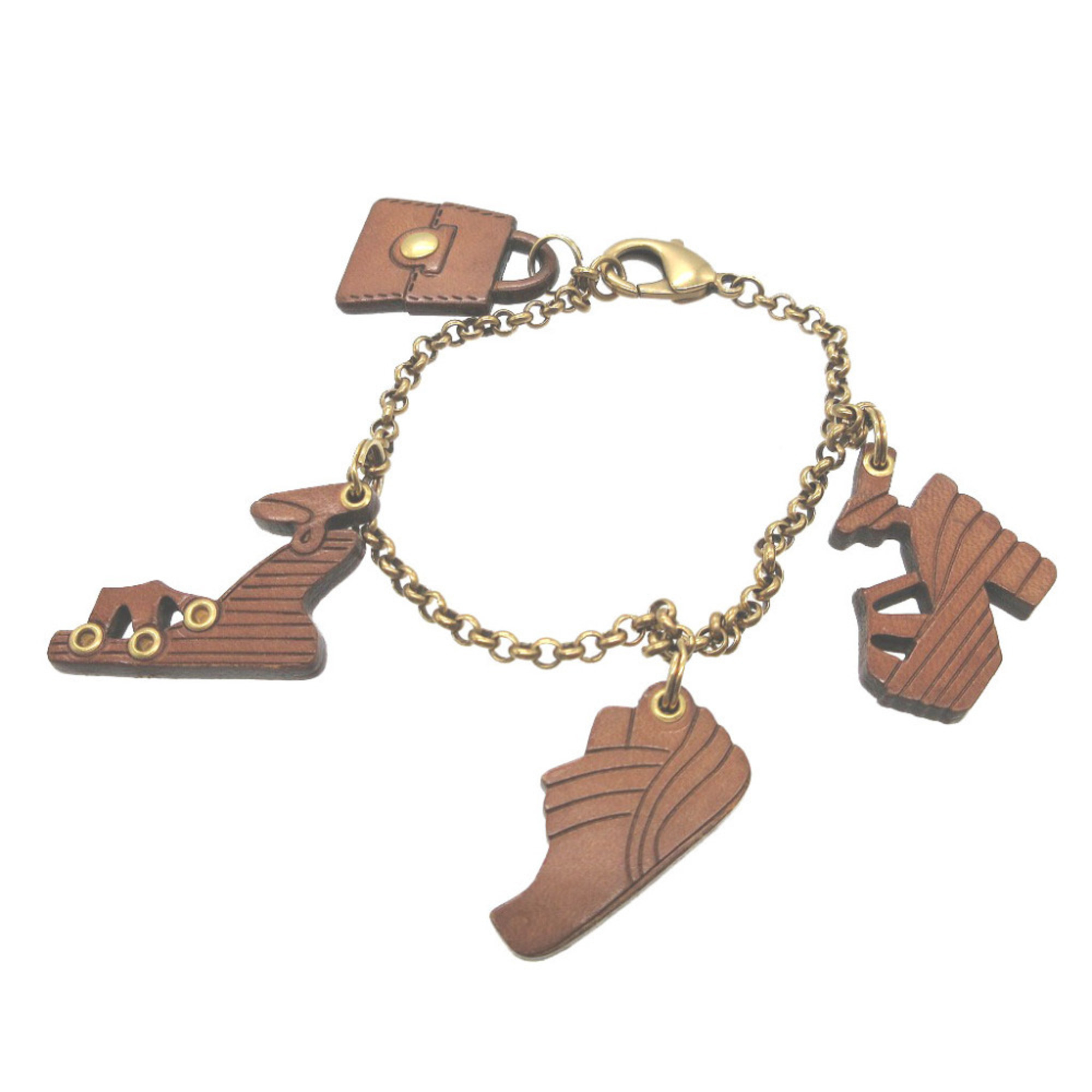 Excellent Condition Salvatore Ferragamo Leather Shoes, Bag, Metal Bag Charm, ...